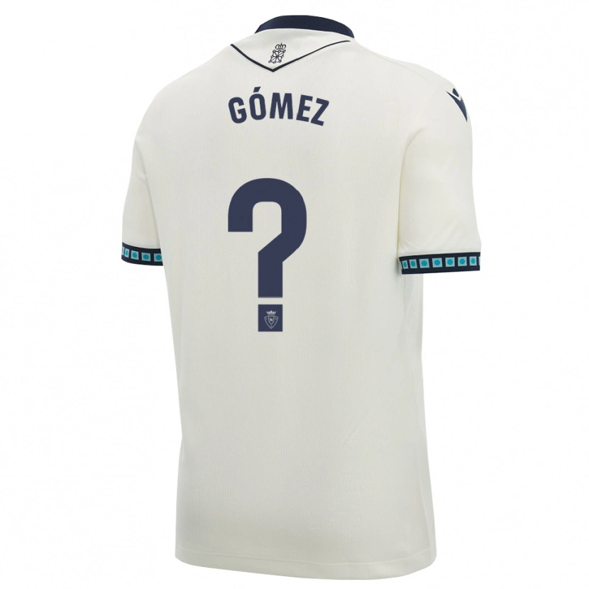 Danxen Kinder Alonso Gómez #0 Weiß Schwarz Hellblau Auswärtstrikot Trikot 2026/27 T-Shirt