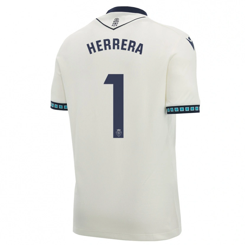 Danxen Kinder Sergio Herrera #1 Weiß Schwarz Hellblau Auswärtstrikot Trikot 2026/27 T-Shirt