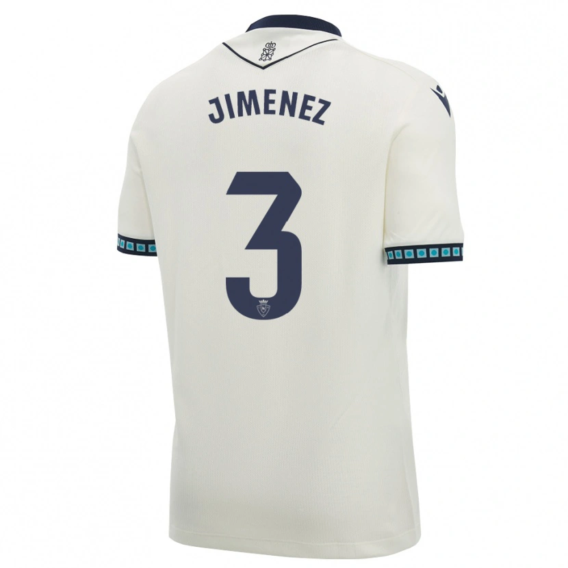 Danxen Kinder Álex Jimenez #3 Weiß Schwarz Hellblau Auswärtstrikot Trikot 2026/27 T-Shirt