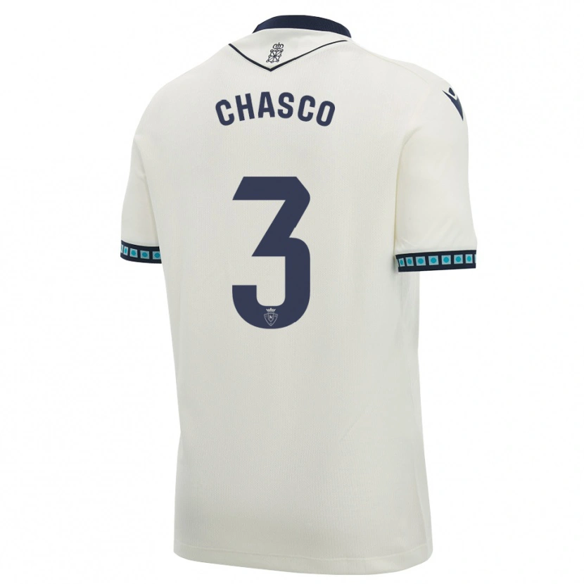 Danxen Kinder Raúl Chasco #3 Weiß Schwarz Hellblau Auswärtstrikot Trikot 2026/27 T-Shirt