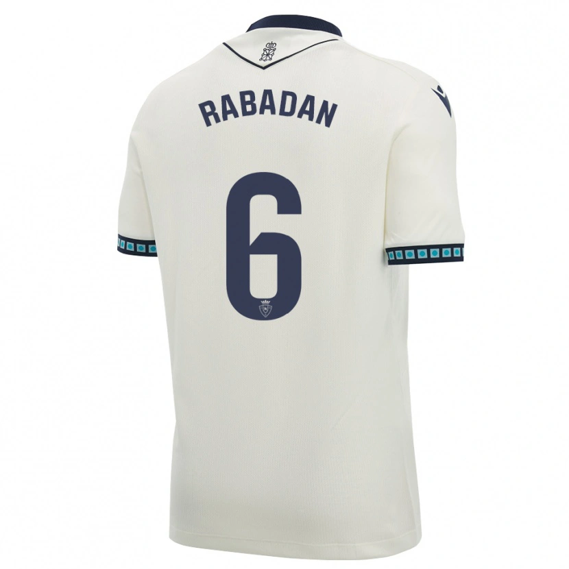 Danxen Kinder David Rabadán #6 Weiß Schwarz Hellblau Auswärtstrikot Trikot 2026/27 T-Shirt