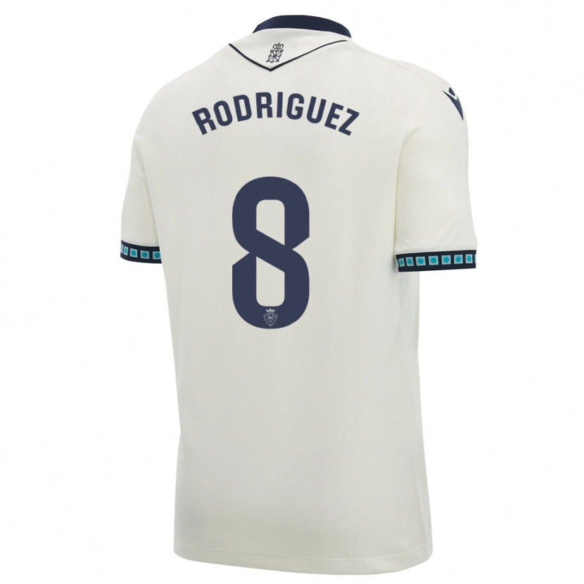 Danxen Kinder Vanessa Rodríguez Iribarren #8 Weiß Schwarz Hellblau Auswärtstrikot Trikot 2026/27 T-Shirt