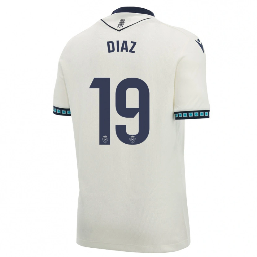 Danxen Kinder Lucas Diaz #19 Weiß Schwarz Hellblau Auswärtstrikot Trikot 2026/27 T-Shirt