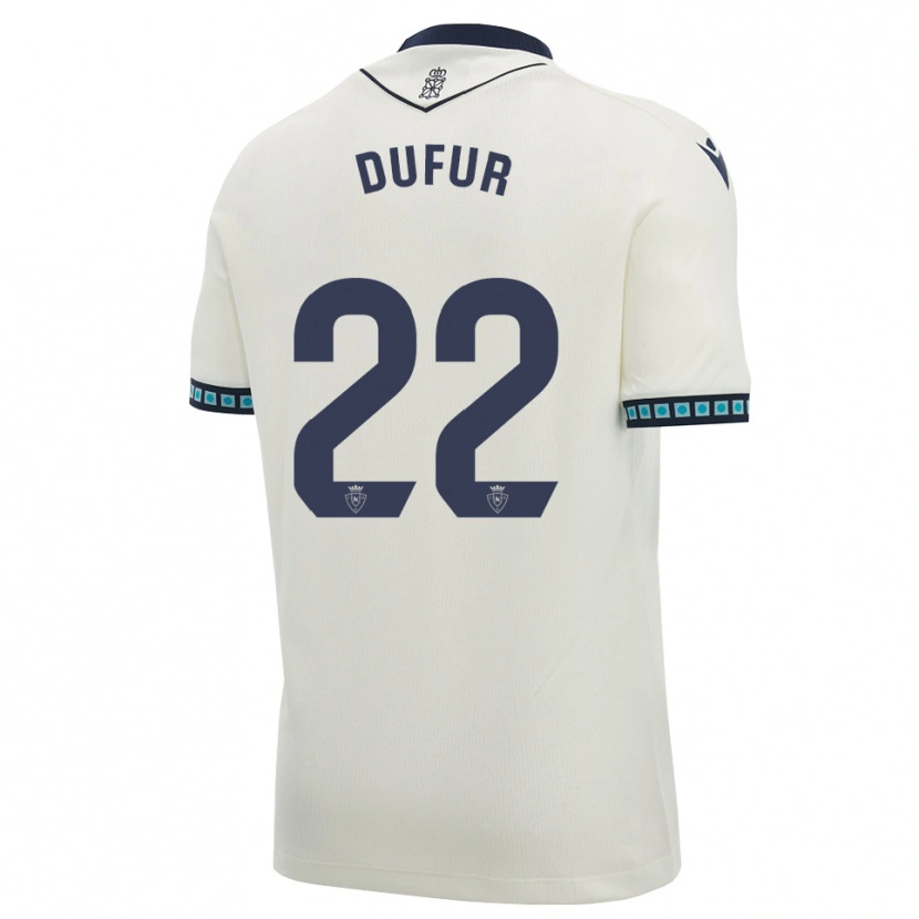 Danxen Kinder Ander Dufur #22 Weiß Schwarz Hellblau Auswärtstrikot Trikot 2026/27 T-Shirt