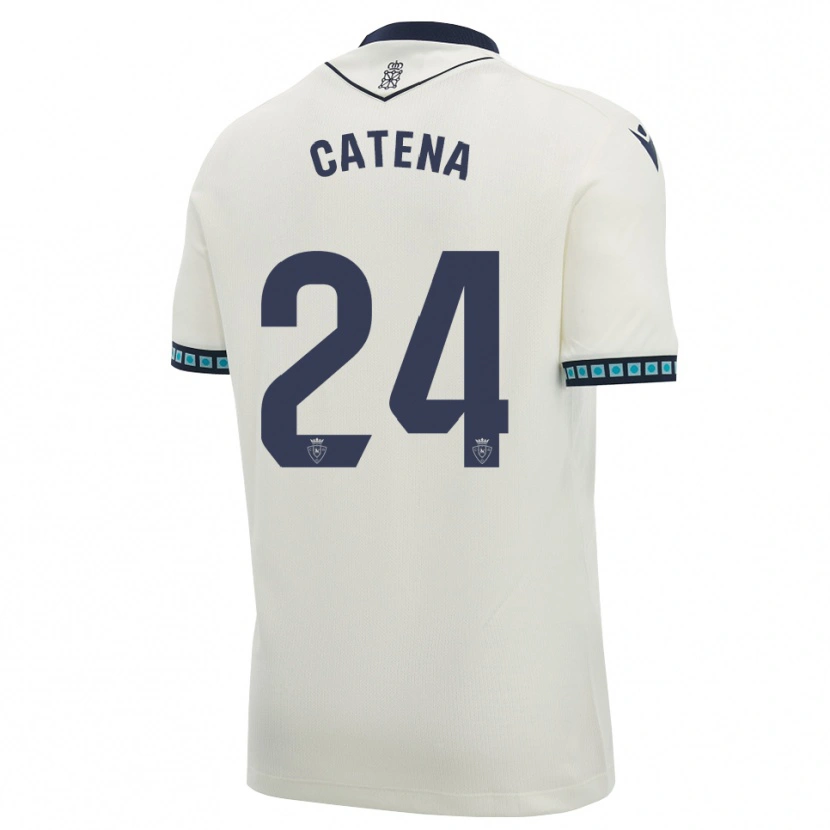 Danxen Kinder Alejandro Catena #24 Weiß Schwarz Hellblau Auswärtstrikot Trikot 2026/27 T-Shirt