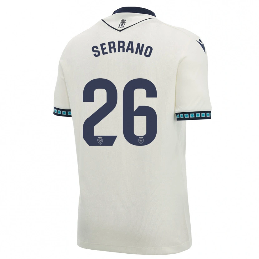 Danxen Kinder Mikel Serrano #26 Weiß Schwarz Hellblau Auswärtstrikot Trikot 2026/27 T-Shirt