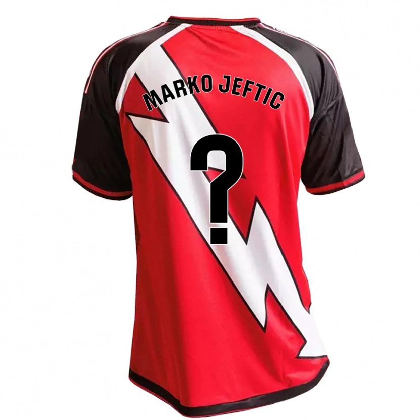 Danxen Kinder Marko Jeftic #0 Rot Schwarz Weiß Auswärtstrikot Trikot 2026/27 T-Shirt