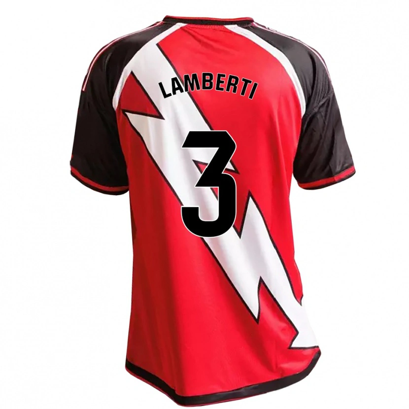 Danxen Kinder Luca Lamberti #3 Rot Schwarz Weiß Auswärtstrikot Trikot 2026/27 T-Shirt
