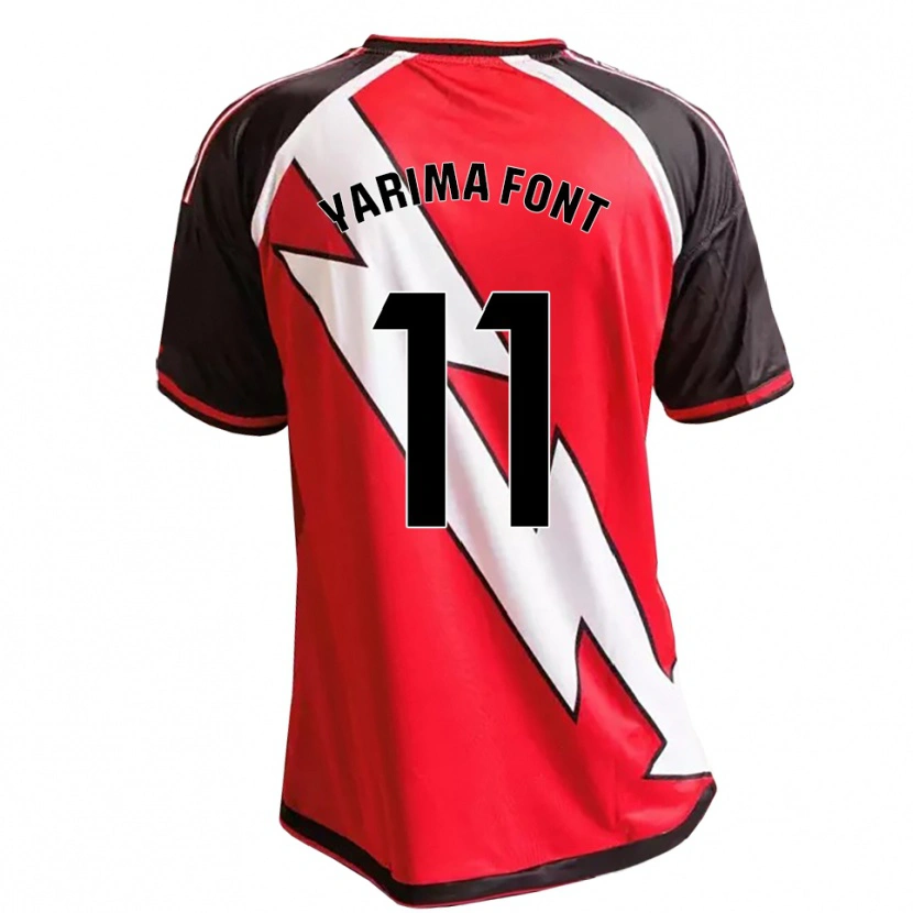 Danxen Kinder Yarima Font Barrasa #11 Rot Schwarz Weiß Auswärtstrikot Trikot 2026/27 T-Shirt