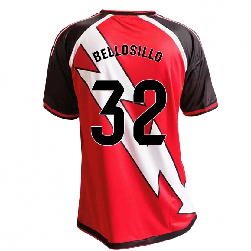 Danxen Kinder Pablo Bellosillo #32 Rot Schwarz Weiß Auswärtstrikot Trikot 2026/27 T-Shirt