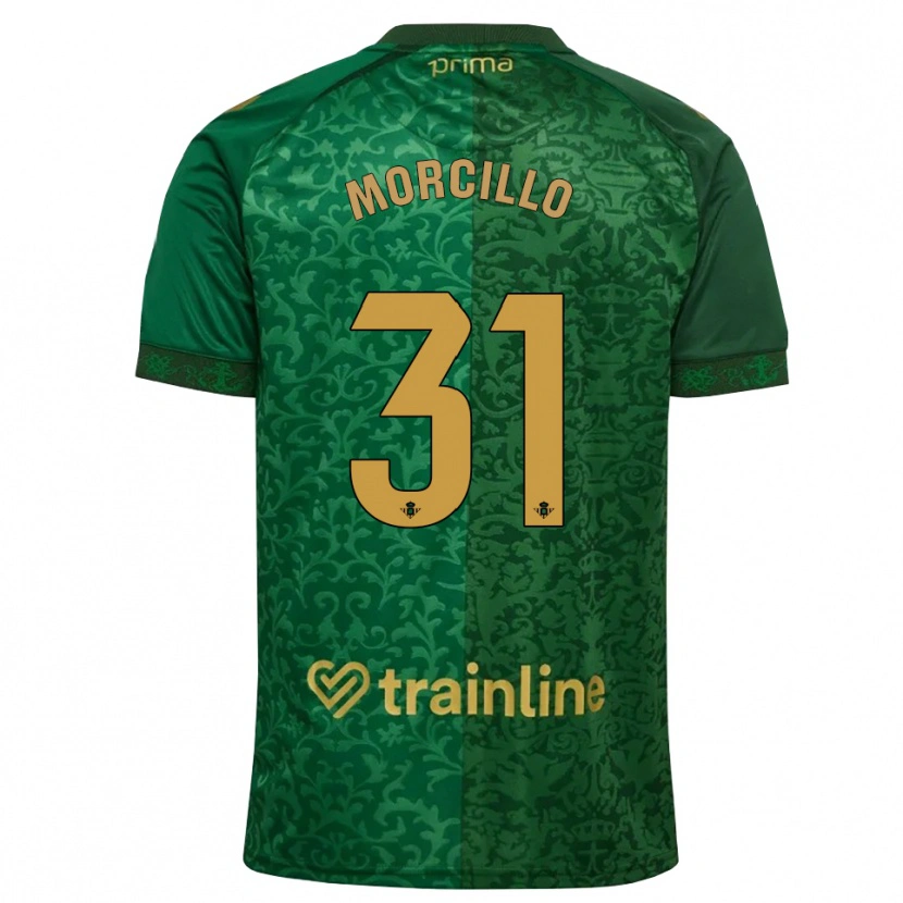 Danxen Kinder Ana Morcillo #31 Waldgrün Dunkelgoldrute Auswärtstrikot Trikot 2026/27 T-Shirt