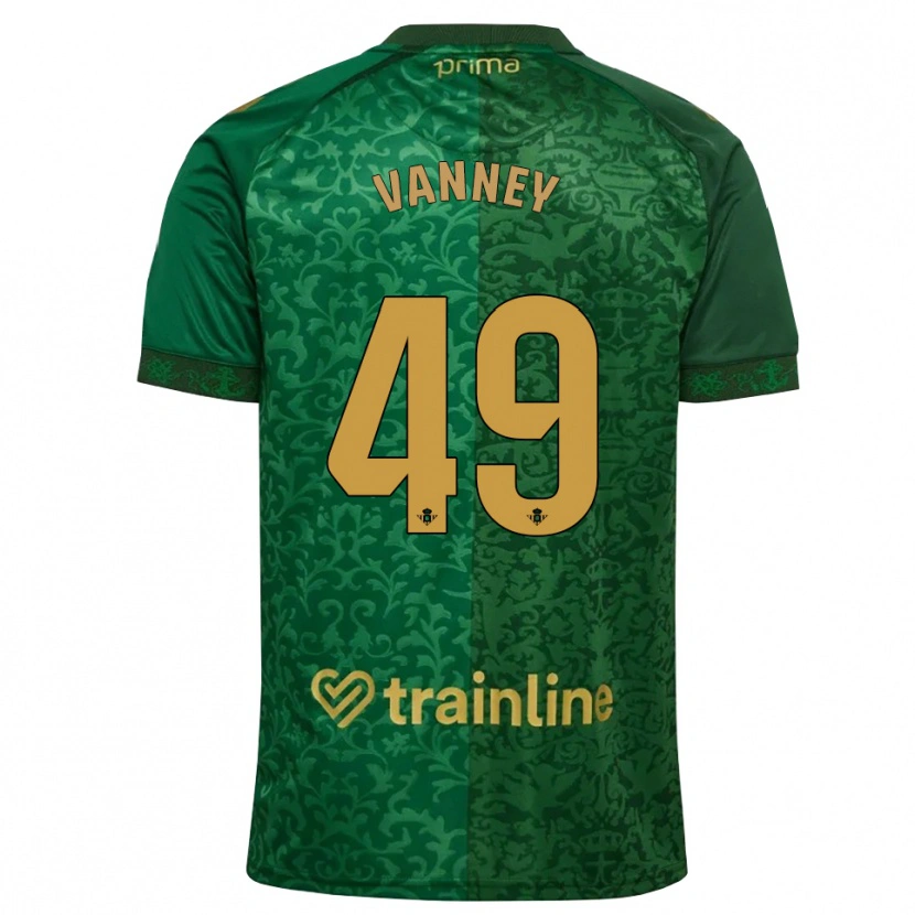 Danxen Kinder Dylan Vanney #49 Waldgrün Dunkelgoldrute Auswärtstrikot Trikot 2026/27 T-Shirt