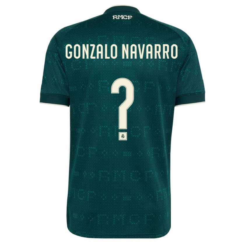 Danxen Kinder Gonzalo Navarro #0 Dunkelgrauweiß Auswärtstrikot Trikot 2026/27 T-Shirt