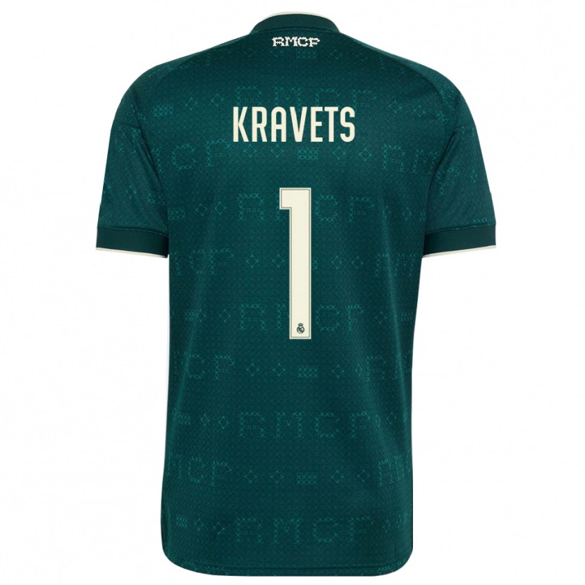 Danxen Kinder David Kravets #1 Dunkelgrauweiß Auswärtstrikot Trikot 2026/27 T-Shirt