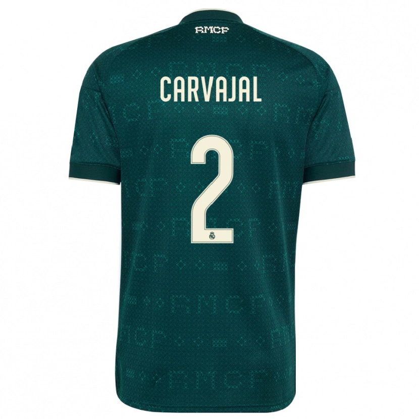 Danxen Kinder Daniel Carvajal #2 Dunkelgrauweiß Auswärtstrikot Trikot 2026/27 T-Shirt