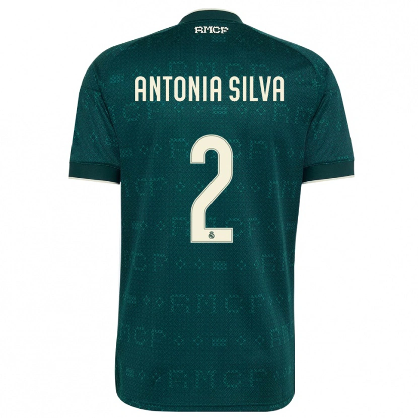 Danxen Kinder Antônia Silva #2 Dunkelgrauweiß Auswärtstrikot Trikot 2026/27 T-Shirt