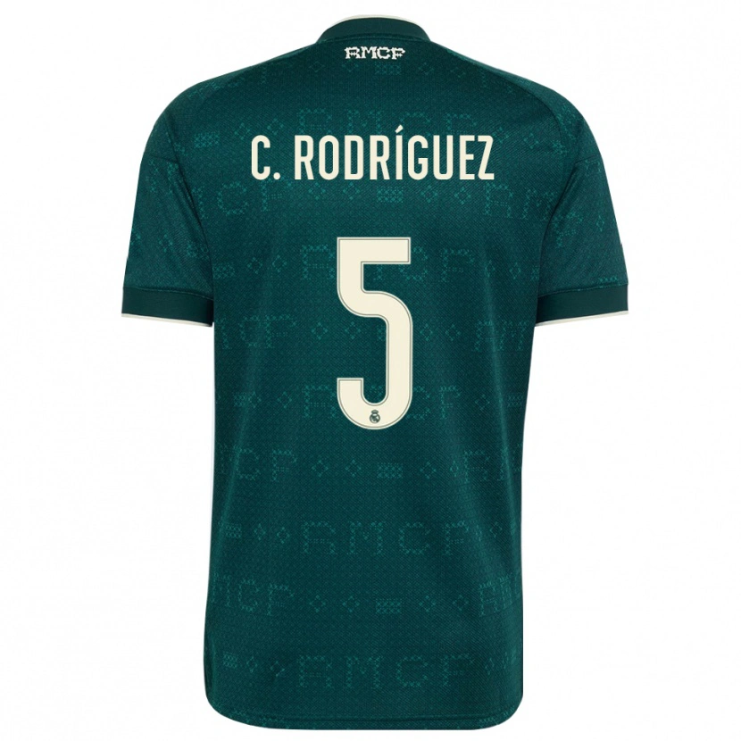 Danxen Kinder Carlos Rodríguez #5 Dunkelgrauweiß Auswärtstrikot Trikot 2026/27 T-Shirt