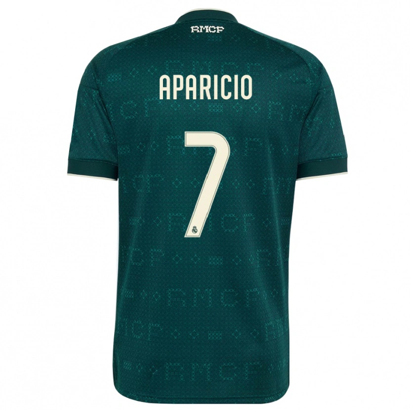 Danxen Kinder Esteban Aparicio #7 Dunkelgrauweiß Auswärtstrikot Trikot 2026/27 T-Shirt