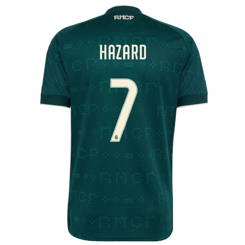 Danxen Kinder Eden Hazard #7 Dunkelgrauweiß Auswärtstrikot Trikot 2026/27 T-Shirt