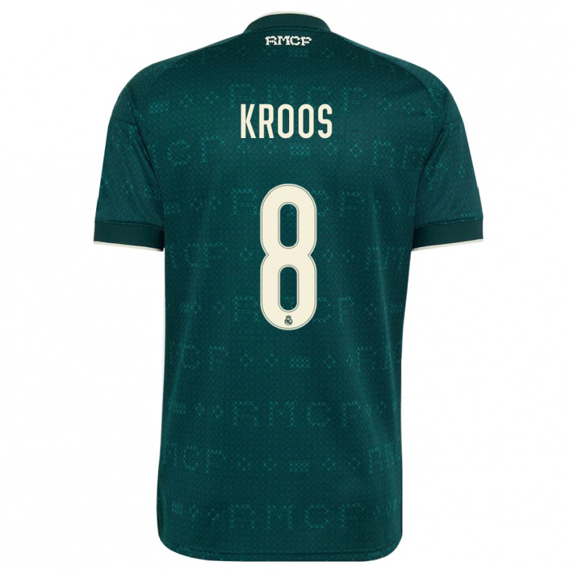 Danxen Kinder Toni Kroos #8 Dunkelgrauweiß Auswärtstrikot Trikot 2026/27 T-Shirt