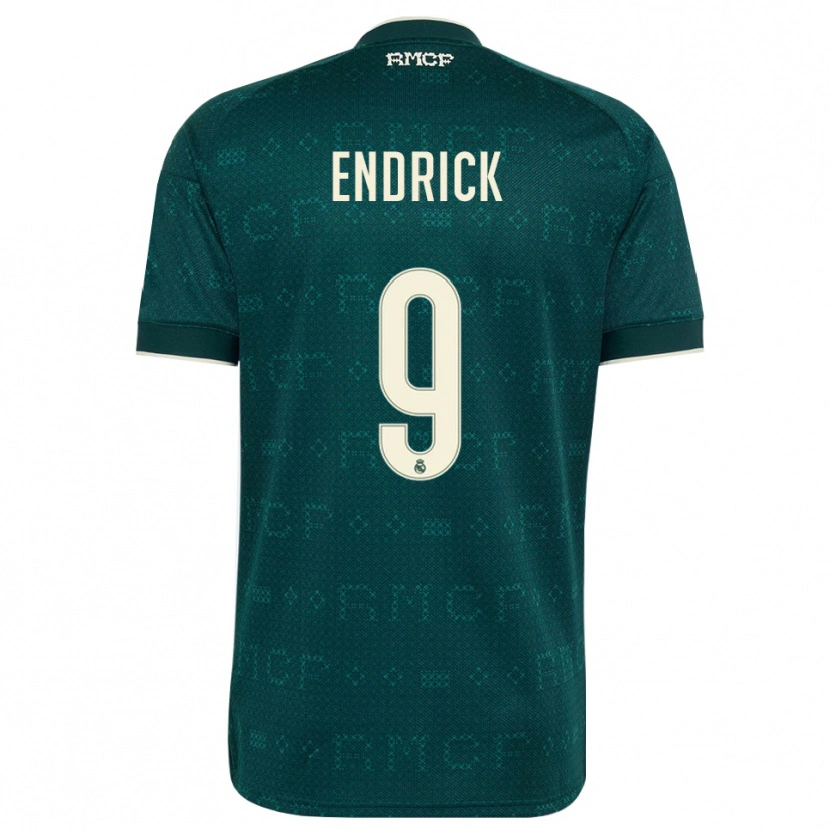 Danxen Kinder Endrick Felipe Moreira De Sousa #9 Dunkelgrauweiß Auswärtstrikot Trikot 2026/27 T-Shirt