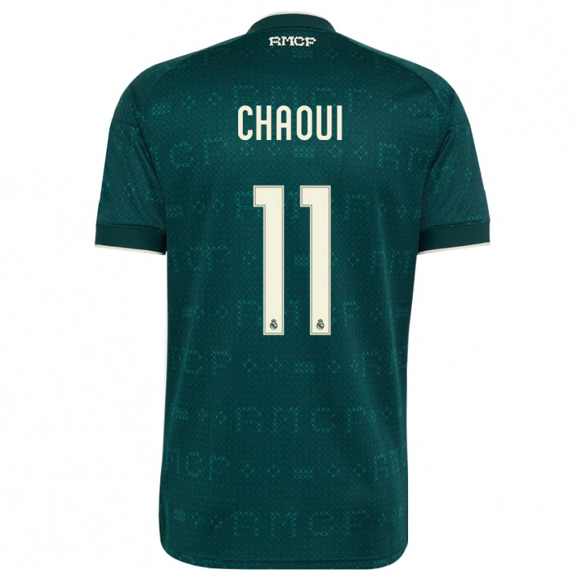 Danxen Kinder Omar Chaoui #11 Dunkelgrauweiß Auswärtstrikot Trikot 2026/27 T-Shirt