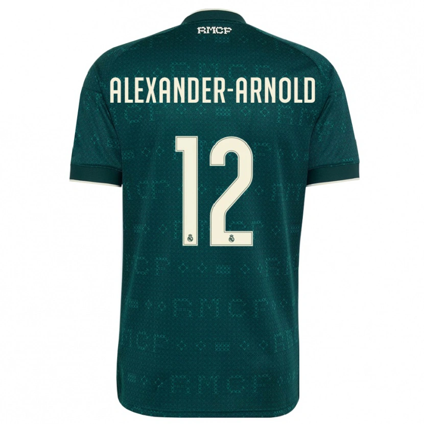 Danxen Kinder Trent Alexander-Arnold #12 Dunkelgrauweiß Auswärtstrikot Trikot 2026/27 T-Shirt