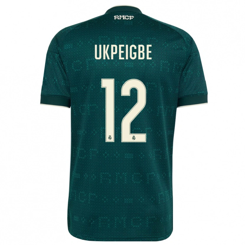 Danxen Kinder Melvin Ukpeigbe #12 Dunkelgrauweiß Auswärtstrikot Trikot 2026/27 T-Shirt