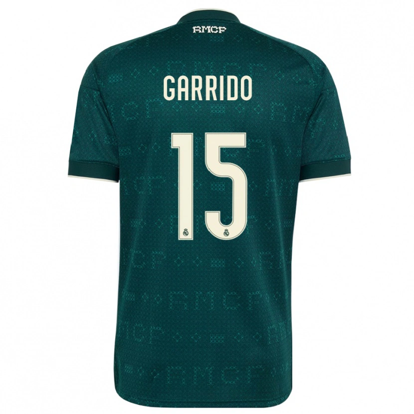 Danxen Kinder Mateo Garrido #15 Dunkelgrauweiß Auswärtstrikot Trikot 2026/27 T-Shirt