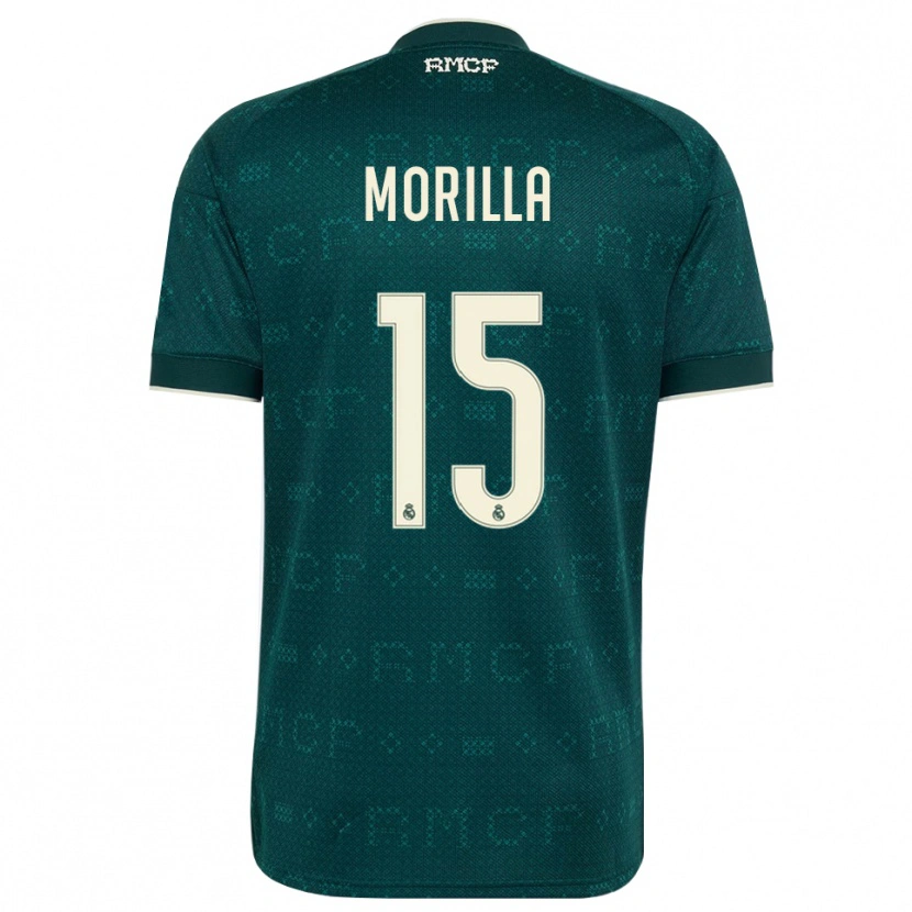 Danxen Kinder Jairo Morilla #15 Dunkelgrauweiß Auswärtstrikot Trikot 2026/27 T-Shirt