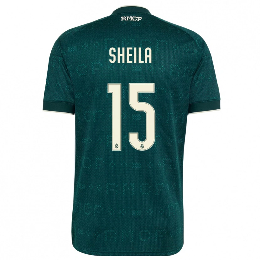 Danxen Kinder Sheila García #15 Dunkelgrauweiß Auswärtstrikot Trikot 2026/27 T-Shirt