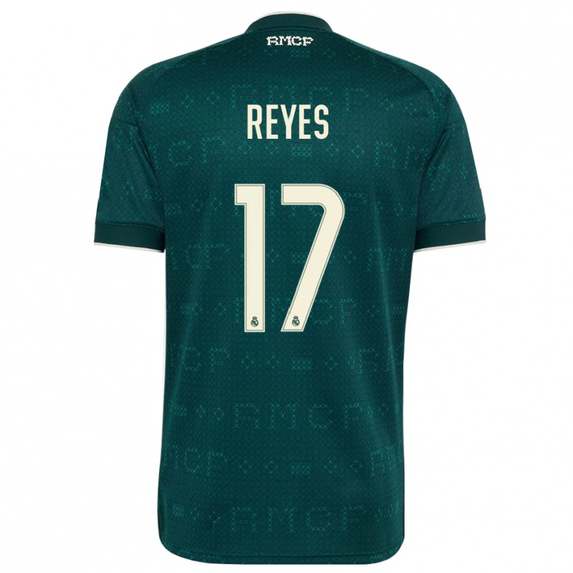 Danxen Kinder José Reyes #17 Dunkelgrauweiß Auswärtstrikot Trikot 2026/27 T-Shirt