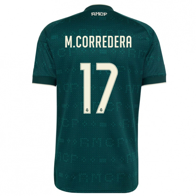 Danxen Kinder Marta Corredera #17 Dunkelgrauweiß Auswärtstrikot Trikot 2026/27 T-Shirt