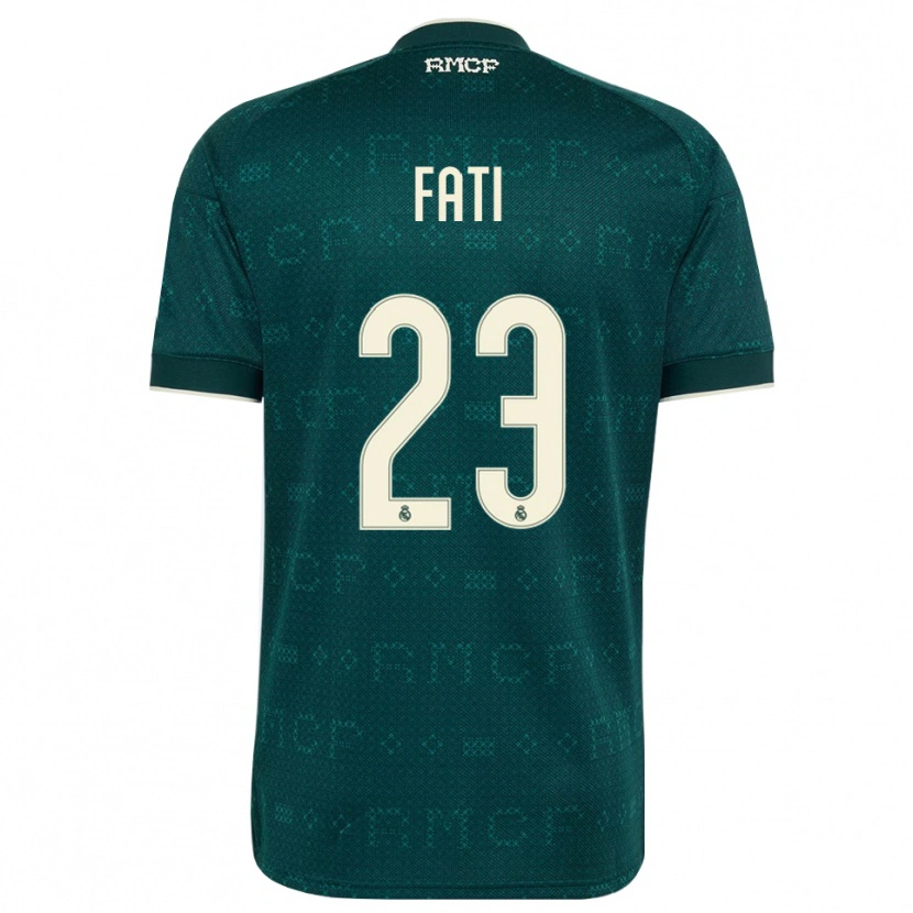 Danxen Kinder Lamini Fati #23 Dunkelgrauweiß Auswärtstrikot Trikot 2026/27 T-Shirt