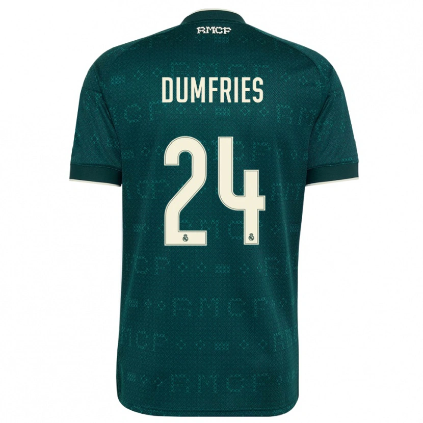 Danxen Kinder Denzel Dumfries #24 Dunkelgrauweiß Auswärtstrikot Trikot 2026/27 T-Shirt