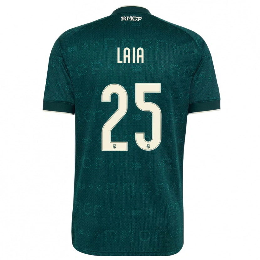 Danxen Kinder Laia López De La Morena #25 Dunkelgrauweiß Auswärtstrikot Trikot 2026/27 T-Shirt