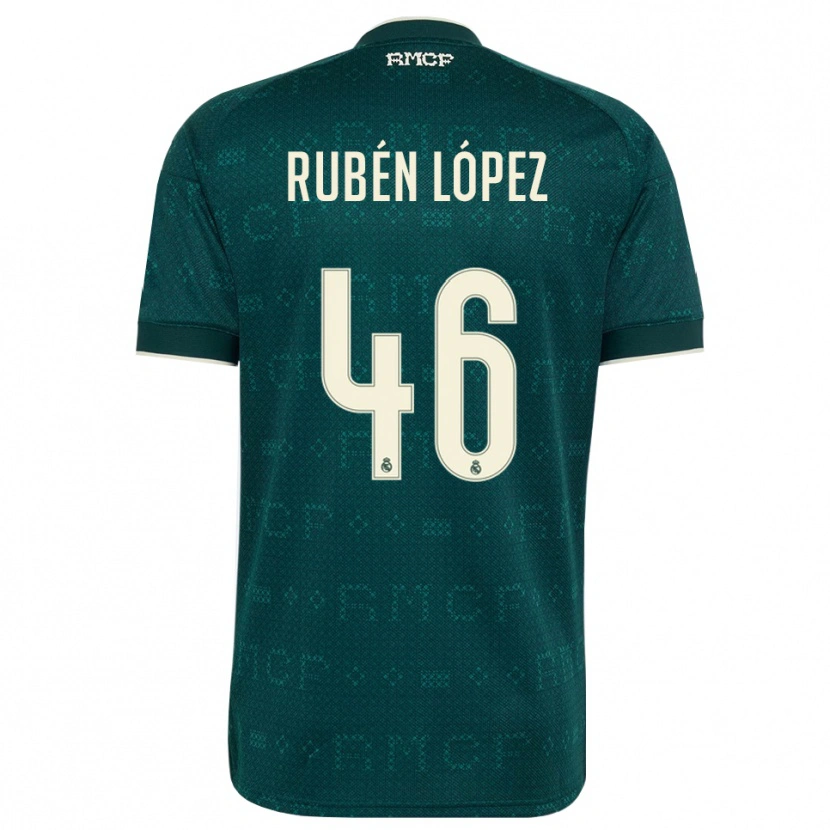 Danxen Kinder Rubén López #46 Dunkelgrauweiß Auswärtstrikot Trikot 2026/27 T-Shirt