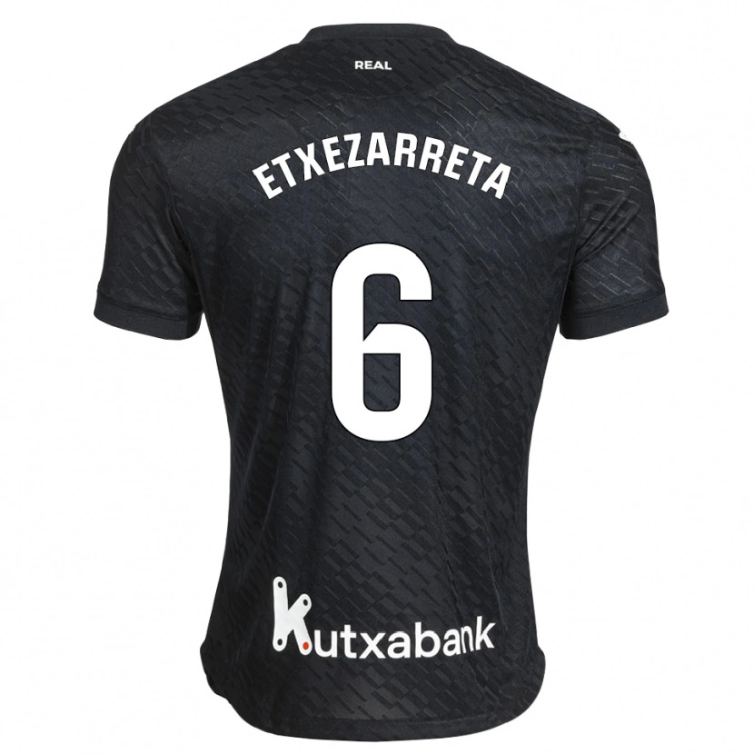 Danxen Kinder Ane Etxezarreta Aierbe #6 Schwarz Weiß Auswärtstrikot Trikot 2026/27 T-Shirt