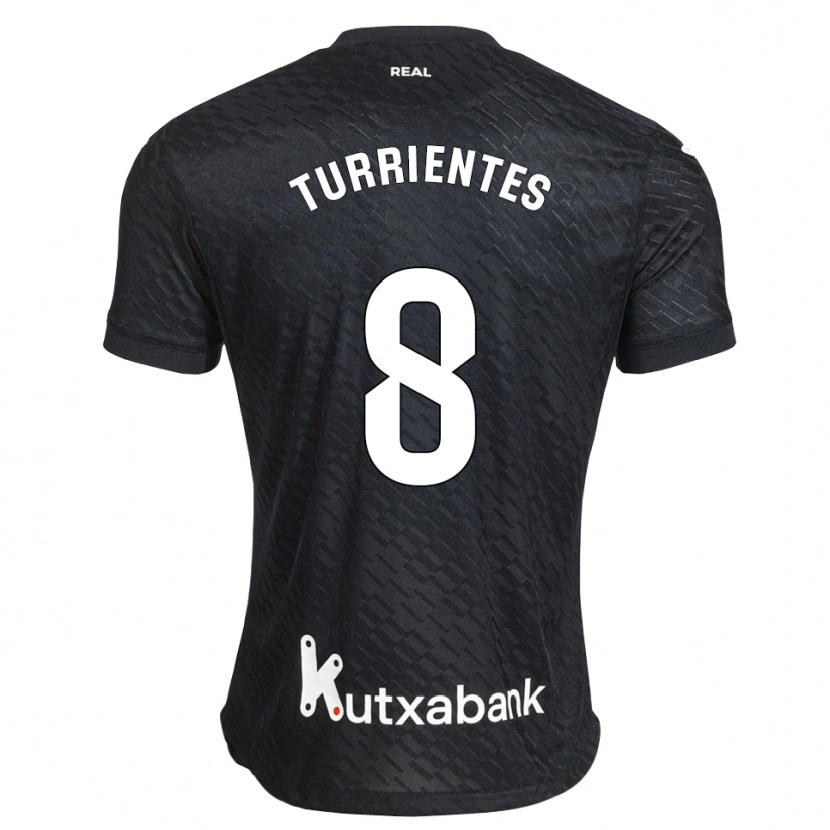 Danxen Kinder Beñat Turrientes #8 Schwarz Weiß Auswärtstrikot Trikot 2026/27 T-Shirt