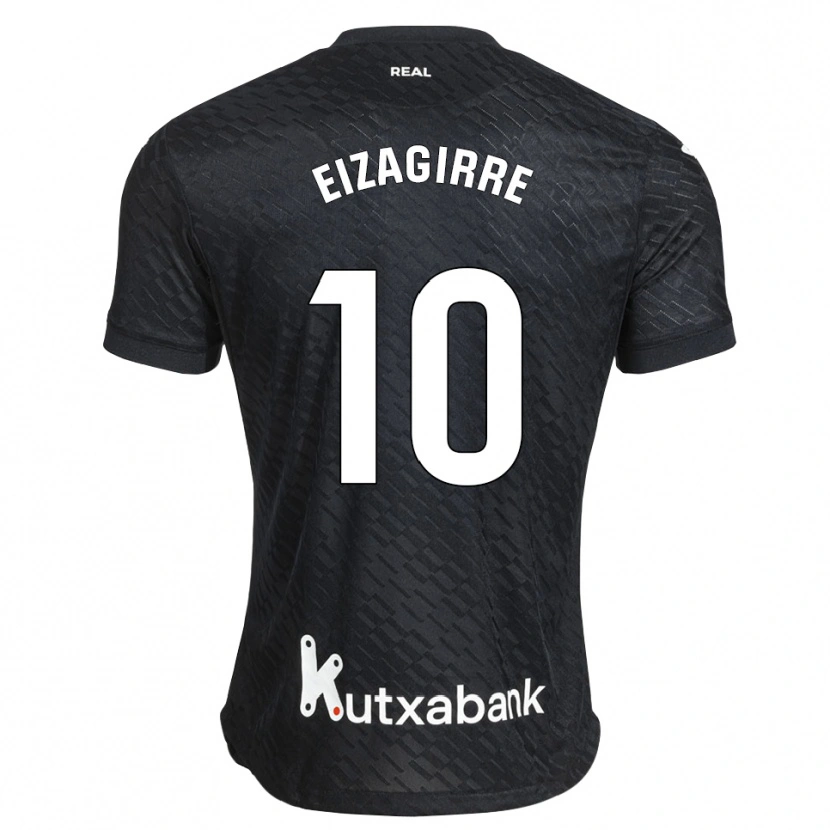 Danxen Kinder Nerea Eizagirre Lasa #10 Schwarz Weiß Auswärtstrikot Trikot 2026/27 T-Shirt