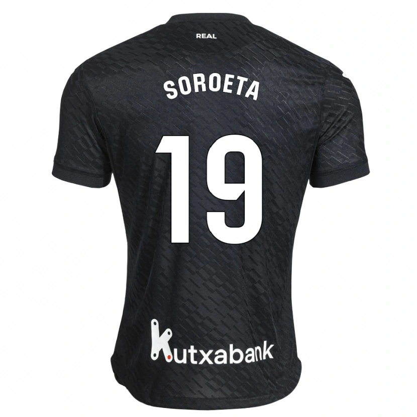 Danxen Kinder Javier Soroeta #19 Schwarz Weiß Auswärtstrikot Trikot 2026/27 T-Shirt