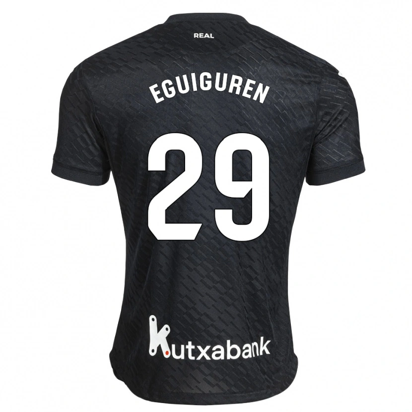 Danxen Kinder Intza Eguiguren Beraza #29 Schwarz Weiß Auswärtstrikot Trikot 2026/27 T-Shirt