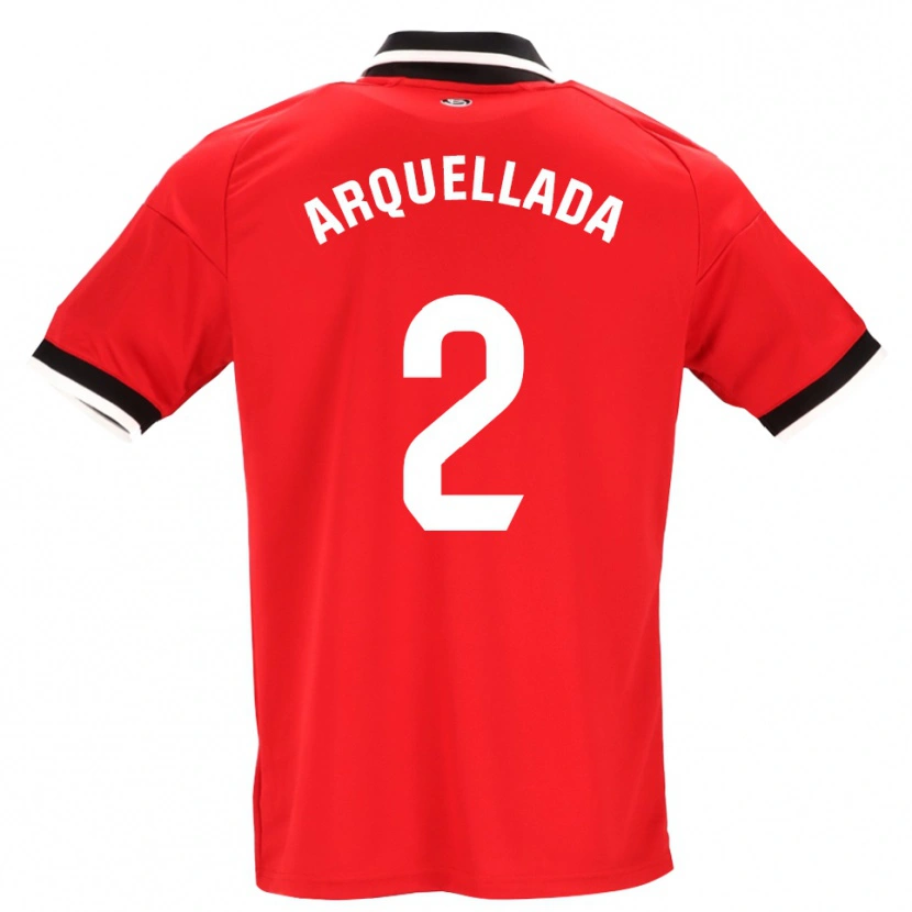 Danxen Kinder Álvaro Arquellada #2 Schwarz Weiß Rot Auswärtstrikot Trikot 2026/27 T-Shirt
