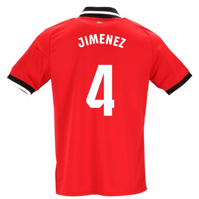 Danxen Kinder Diego Jiménez #4 Schwarz Weiß Rot Auswärtstrikot Trikot 2026/27 T-Shirt