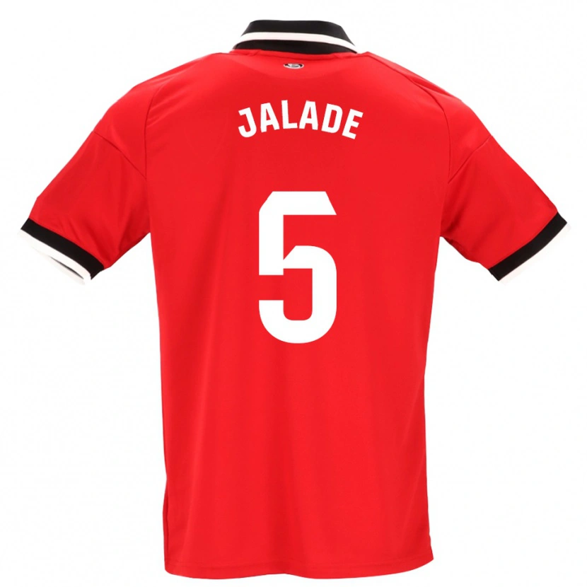 Danxen Kinder Robert Jalade #5 Schwarz Weiß Rot Auswärtstrikot Trikot 2026/27 T-Shirt