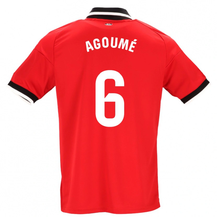 Danxen Kinder Lucien Agoumé #6 Schwarz Weiß Rot Auswärtstrikot Trikot 2026/27 T-Shirt