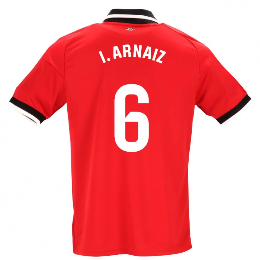 Danxen Kinder Iris Arnaiz Gil #6 Schwarz Weiß Rot Auswärtstrikot Trikot 2026/27 T-Shirt