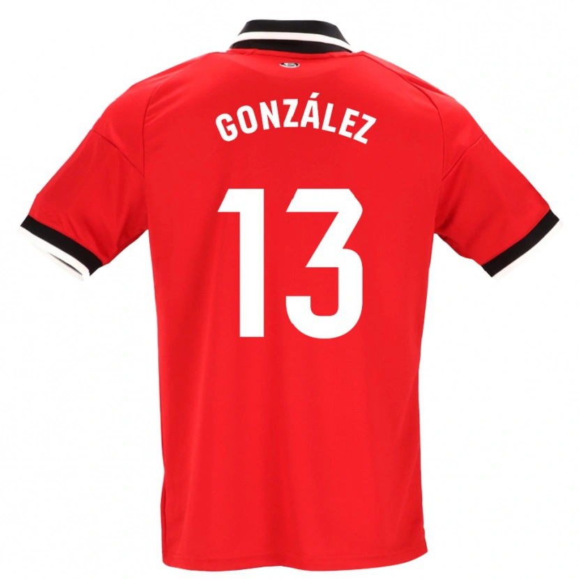 Danxen Kinder Fran González #13 Schwarz Weiß Rot Auswärtstrikot Trikot 2026/27 T-Shirt