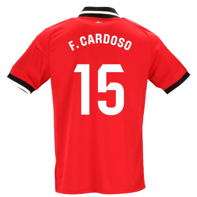 Danxen Kinder Fábio Cardoso #15 Schwarz Weiß Rot Auswärtstrikot Trikot 2026/27 T-Shirt