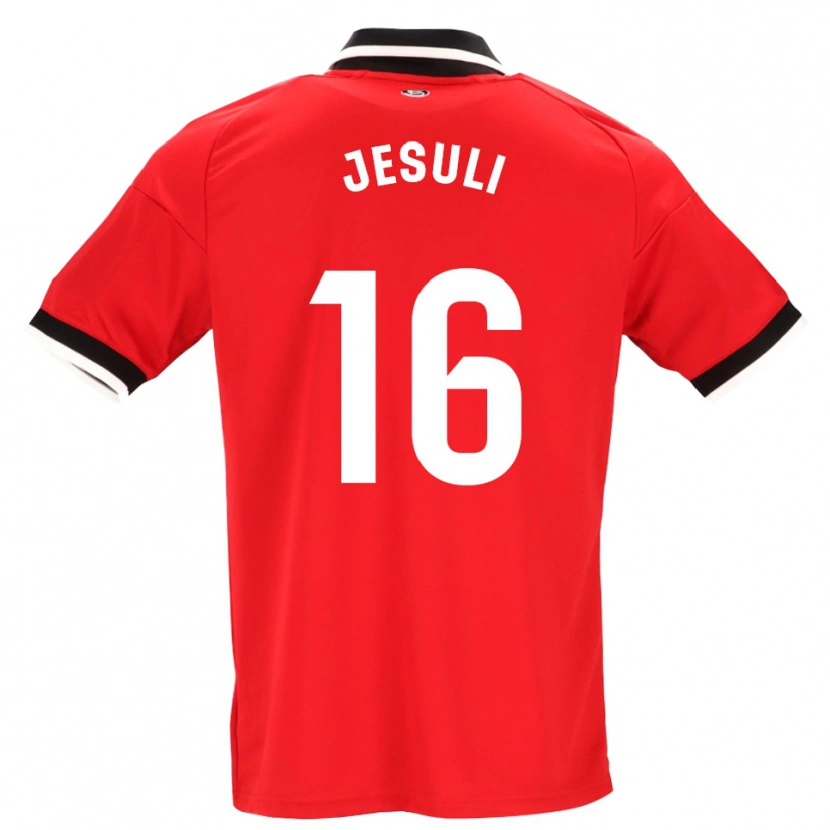 Danxen Kinder Jesuli #16 Schwarz Weiß Rot Auswärtstrikot Trikot 2026/27 T-Shirt